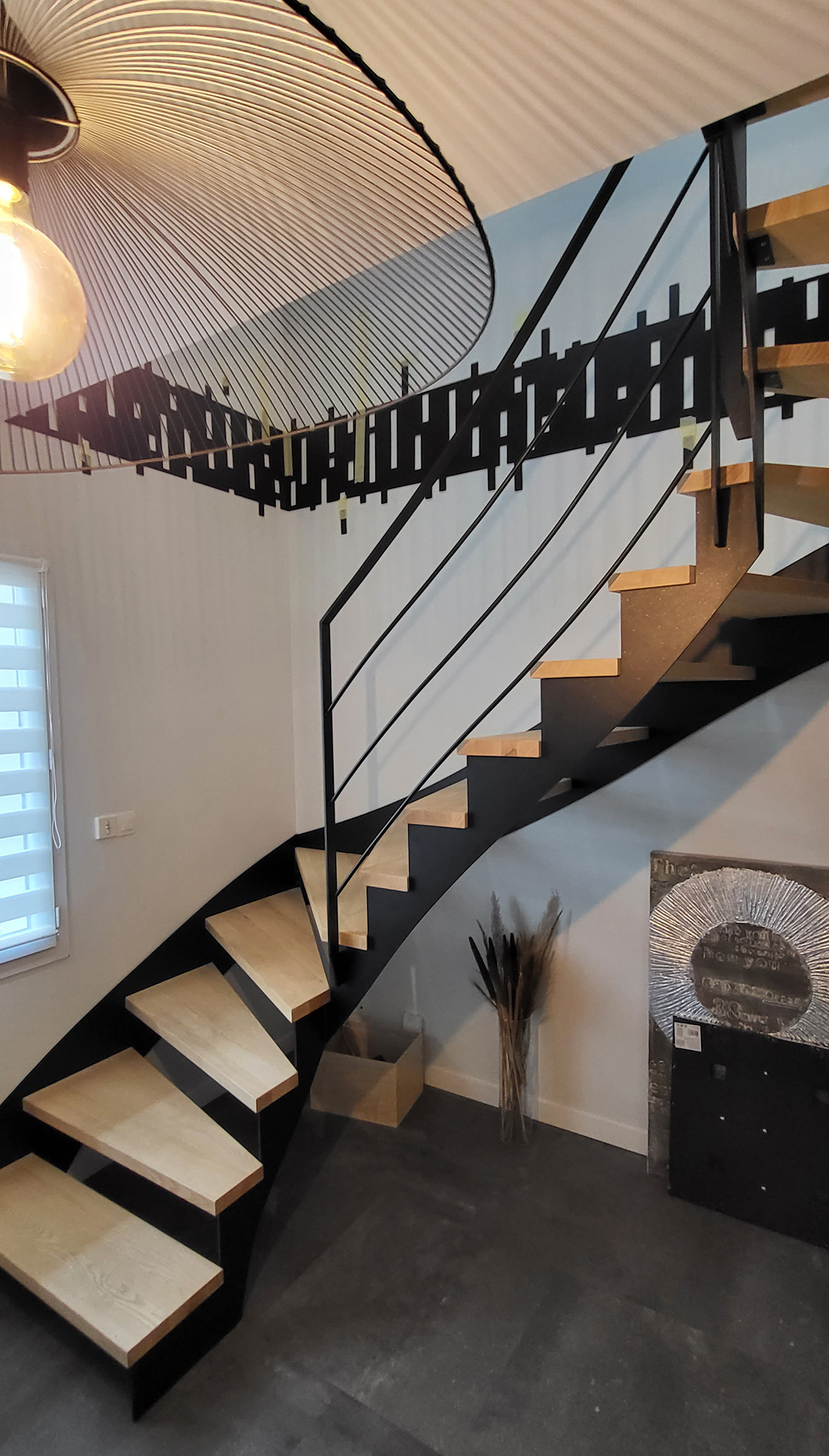 Pose d'un escalier en colimaçon à Carquefou